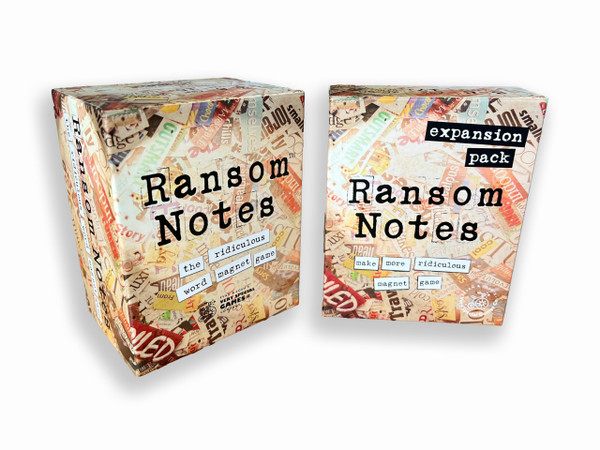 Ransom Notes - The Ridiculous Word Magnet Party Game & Expansion Pack One Bundle, 3+ Players