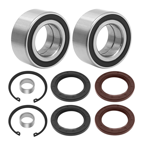 Front Wheel Bearings & Seals Circlip Dust Seal Replacement for Honda Fourtrax 300 TRX300FW 4x4 1988 1990-2000