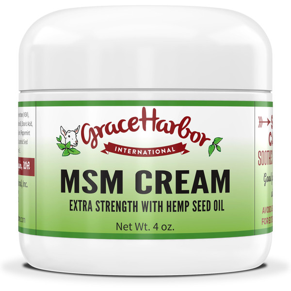 Grace Harbor MSM Cream – Skin, Joint & Muscle Rub with Goat Milk, Vitamin E & Essential Oils – Nourishing Skin Moisturizer, Anti-Aging Cream & Comforting Body Rub – 4 oz Grace Harbor MSM Cream – Skin, Joint & Muscle Rub with Goat Milk, Vitamin E & Essential Oils – Nourishing Skin Moisturizer, Anti-Aging Cream & Comforting Body Rub – 4 oz