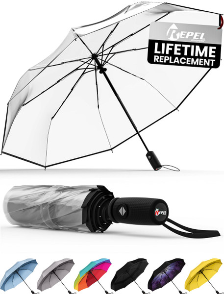 Windproof Travel Umbrella - Compact & Withstands Winds up to 85MPH, Strongest Premium Auto Folding Umbrella for Rain and Sun - Durable, Light & Portable for Women & Men, Fits Backpack & Cars-1767642417