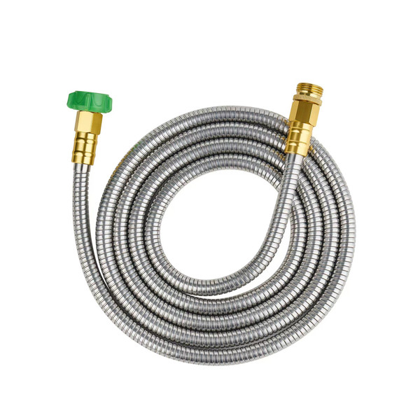 SKYWARD 304 Stainless Steel Garden Hose 10 ft with Female to Male Metal Connector, Anti-Leakage, Flexible & Lightweight Kink Free Water Hose, Easy to Use & Store (10ft)