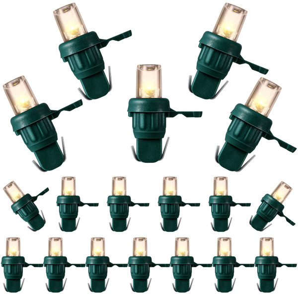 Honoson LED 5 mm Christmas String Lights Replacement Bulbs LED Wide Angle Wire Light Set Indoor Outdoor Home Decor Festival Decorations for Xmas Tree Lights(Warm White Bulb,60 Count)