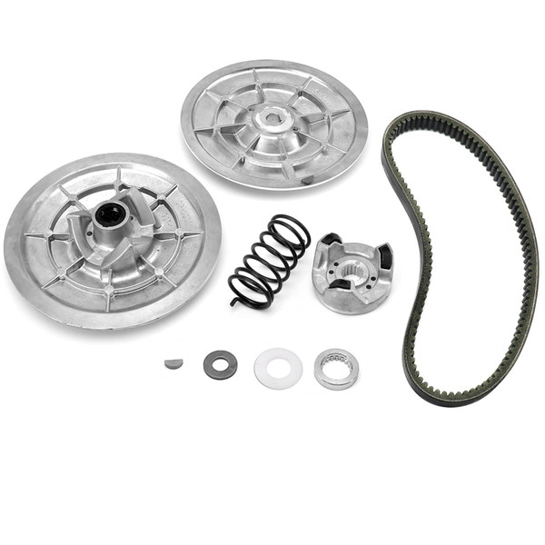 MOFANS Secondary Driven Clutch with Belt Fit for Yamaha Golf Cart G2 G8 G9 G11 G14 G16 G20 G21 G22 G28 1985+ 1986 1987-2001 2002 2003 2004 2005 2006 2007 for JN6-G6270-00 JN6-G6271-02
