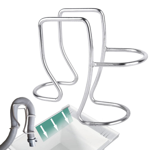 Adjustable Washing Machine Washer Drain Hose Holder Hook, Laundry Tub Hose Guide Clip, Universal Utility Sink Hose Clamp, 304 Stainless Steel