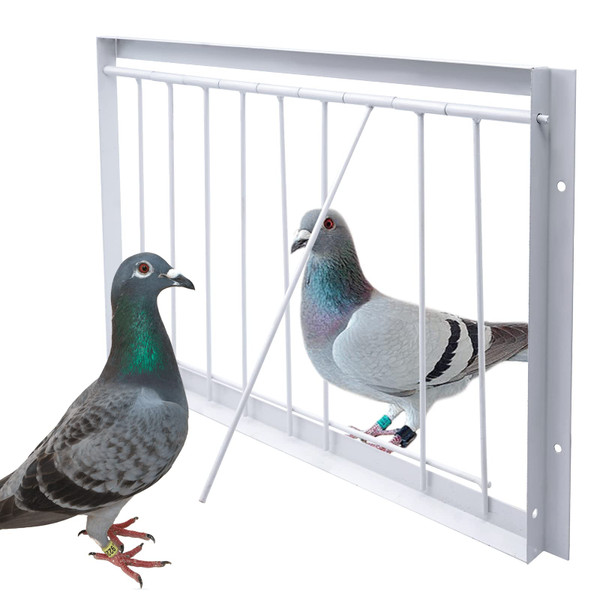 Junniu 15.7in/40cm Pigeon Cage T-Trap Birdcage Iron Wire Trap Door for Racing Pigeon, 15.7in (40cm)