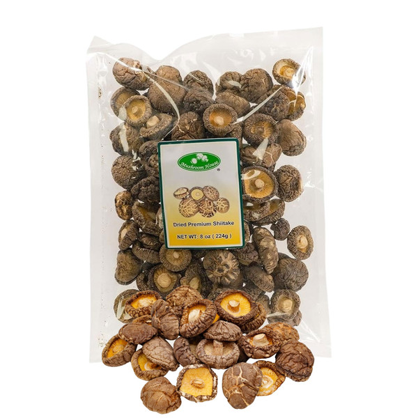 Mushroom House (MUSI1) Dried Shiitake Premium Mushrooms, 8 Oz