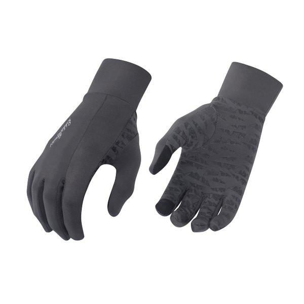 Eddie Bauer Touchscreen Warm Running Glove Liners, Standard Men's and Women's Cool Weather Gloves, Dark Grey, Medium