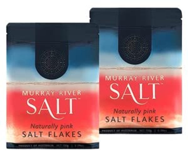 2 Pack - Murray River Gourmet Salt Flakes Australia's Finest Chef Preferred Natural Salt Masterchef Featured - 5.25 oz Resealable Pouch