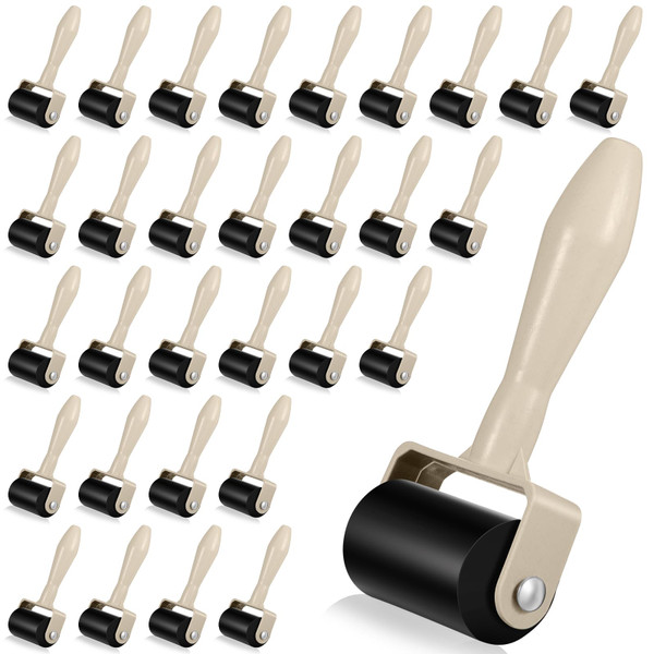 Frienda 30 Pcs Rubber Brayer Rollers 1.9 Inch Rubber Ink Roller for Gluing Printing Inking Block Paper Crafting Press Printmaking Wallpaper Stamping Scrapbooks Crafting Art DIY