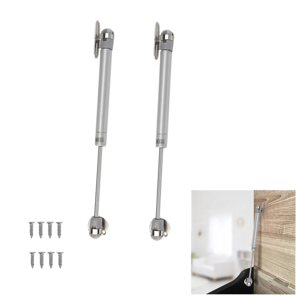HZyizhihang 2 Pack Soft Close Toy Box Hinges - 100N Gas Strut Safety Hinges for Heavy Curved, Round, Arched & Flat Lids, Cabinet