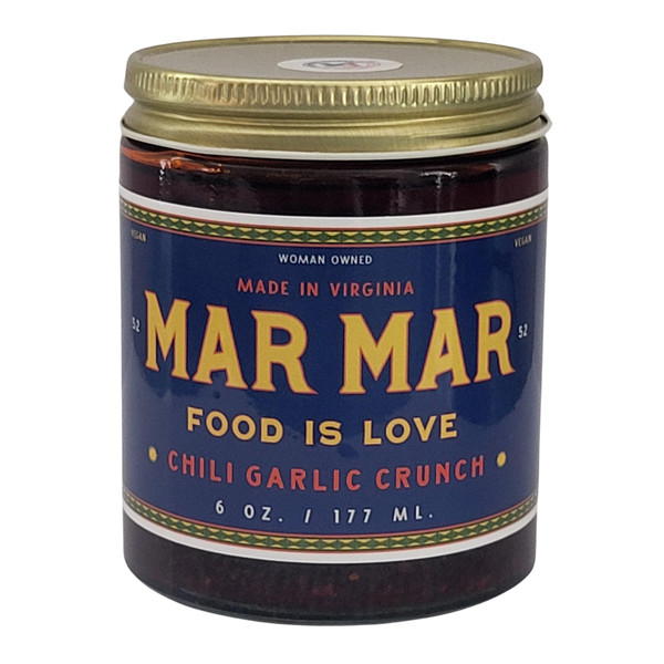 Original Chili Garlic Crunch by Mar Mar - Garlic & Chili Oil - Vegan, Keto-Friendly - Flavor-Packed Condiment for Ramen, Eggs, Pizza, Avocado Toast & More (6oz Jar)
