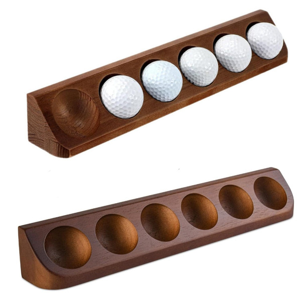 2 Pack Wooden Golf Ball Display Case, Display 12 Standard Golf Balls Holder Wall Mount