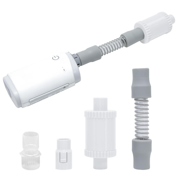 Cpap Muffler for AirMini with Cpap Hose Adapter, Noise-Absorbing Sponge, Quiet Sleep in Travel, No Air Leakage - Adapter Fits for Universal Standard 22mm Diameter Tubing