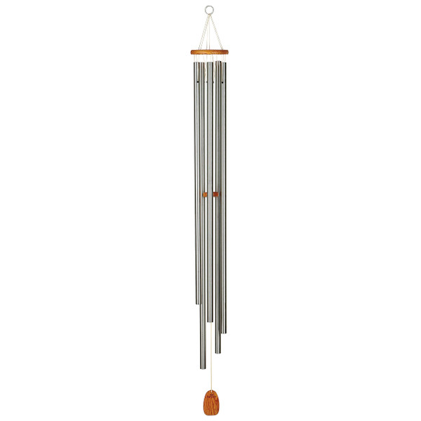 Woodstock Wind Chimes for Outside, Outdoor Decor for Your Patio and Front Porch, Garden Decor, (57") Silver Wind Chime, Chimes of Westminster Gifts (WWS)
