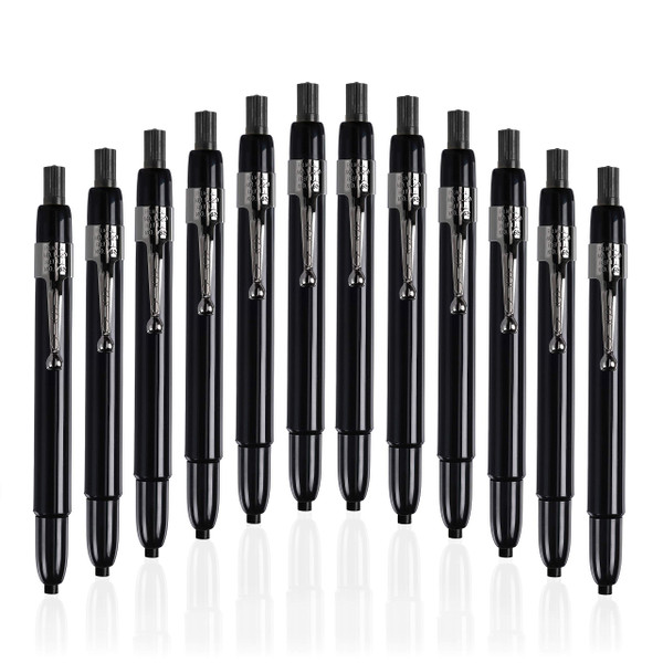 Listo 1620 - Box of 12 - BLACK COLOR - China Markers/Grease Pencils/China Marking/Pencils/Wax Pencils - Made in USA