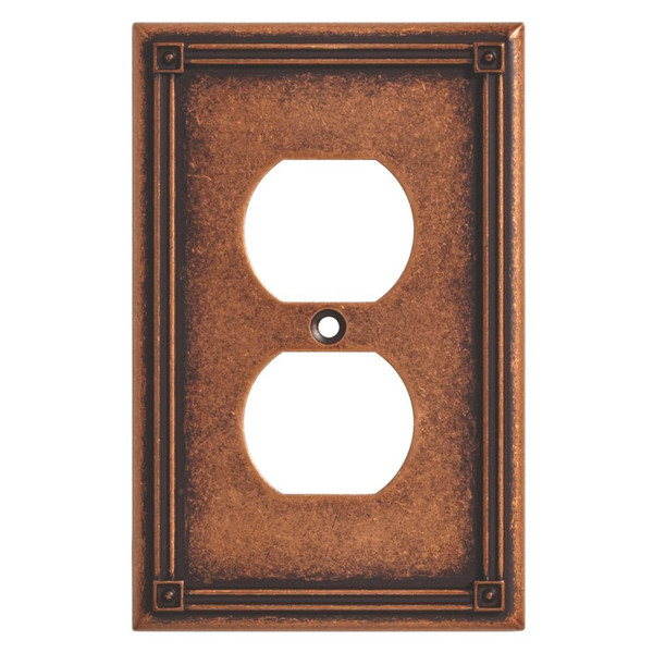 BRAINERD 135766 Ruston Single Duplex Outlet Wall Plate / Switch Plate / Cover