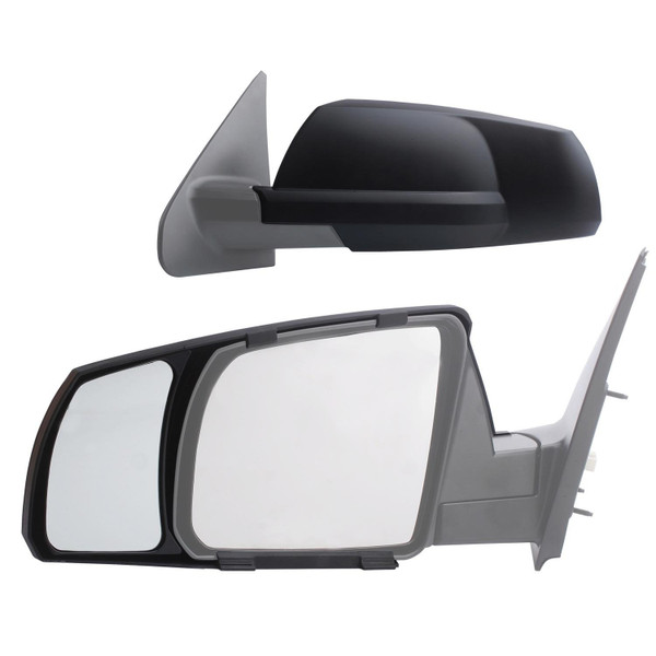 K SOURCE Snap & Zap 81300 Custom Fit Towing Mirror for 2007-2021 Tundra, 2008-2022 Sequoia, Patented