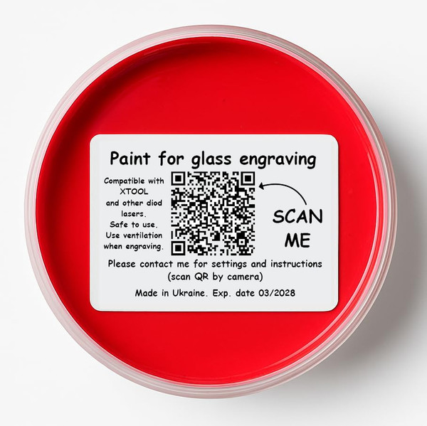 uVeans Laser Marking Paint for Glass Etching - 185 grams Permanent Engraving Spray Paint for any type of Glass(only) - Compatible only with Diode Lasers