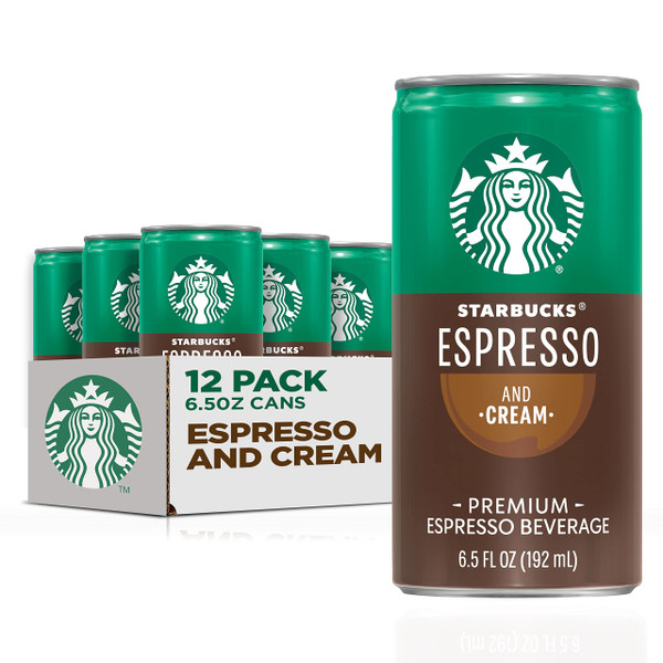 Starbucks - RTD Coffee Espresso And Cream, 6.5oz Cans (12 Pack) (Packaging May Vary)