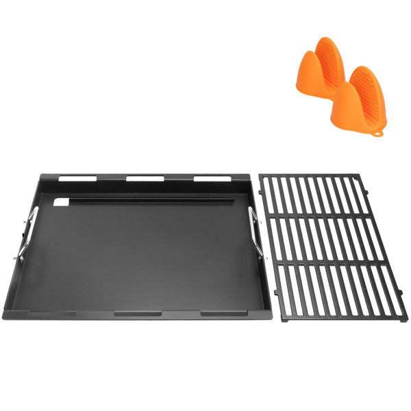 Griddle Insert for Weber Genesis II 400 Series Grills, Upgrade Flat Top Griddle & Grill Grate Kit for Genesis E-410 S-410 E-435 S-435 E-440 S-440 LX E/S-440 Models, Replacement for Weber 6789