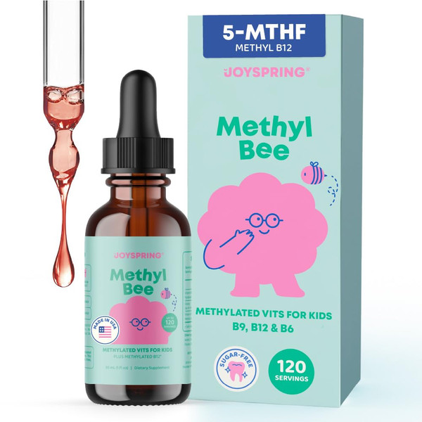JoySpring Methylfolate for Kids | 5-MTHF Plus Methyl B12 with B6 (P5P) - MethylBee - MTHFR Supplement Kids B12 Vitamin | Folinic Acid Alternative | Sugar-Free, Berry Lemonade Drops -30 Servings JoySpring Methylfolate for Kids | 5-MTHF Plus Methyl B12 with B6 (P5P) - MethylBee - MTHFR Supplement Kids B12 Vitamin | Folinic Acid Alternative | Sugar-Free, Berry Lemonade Drops -30 Servings