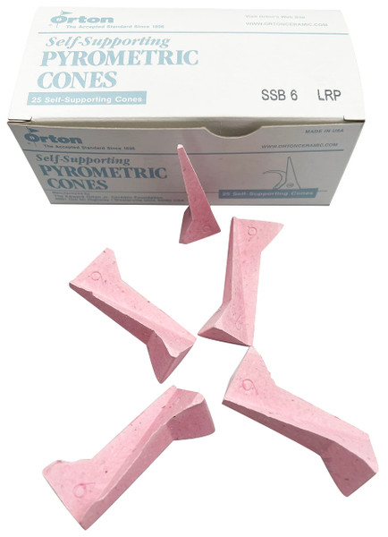 Self-Supporting Pyrometric Cones for Accurate Firings in Industrial, Pottery and Hobby Kilns - Cone 6 (Pkg/25)