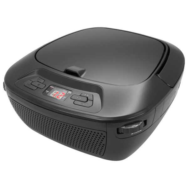 GPX Portable Bluetooth Boombox/CD Player, Requires 6 C Batteries - Not Included, Black (BCB117B)