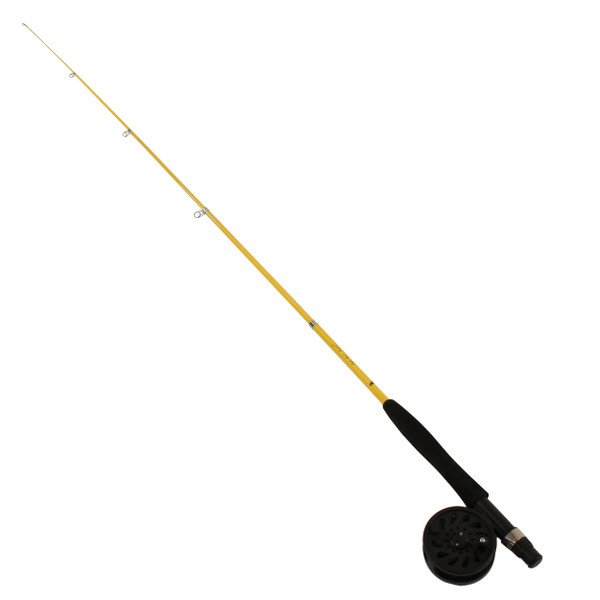 Eagle Claw PK66TF Pack-It Fly Combo, 6'6" Length, 1 Piece Telescopic. #3 Line Weight, Yellow Rod/Black Reel