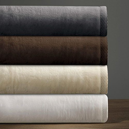 DownTown Company Granny Blanket - 100% Natural Egyptian Cotton Blanket with Pure Cashmere Softness, Imported from Portugal - Premium Throw Blanket for Bed, Sofa, or Couch – King Size, Grey Color