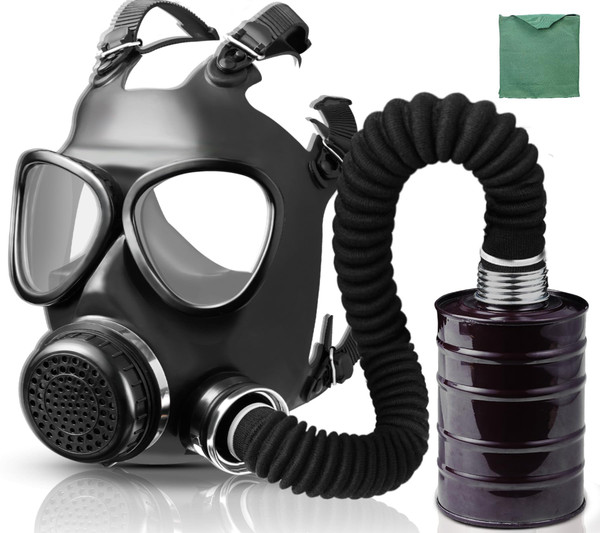 NBWAN Gas Respirator Mask with 40mm Activated Carbon Filter & Supply Air Hose, Gas Masks Survival Nuclear and Chemical Military Grade, Respirator Mask for Chemicals, Dust, Paint Spray, Organic Vapor NBWAN Gas Respirator Mask with 40mm Activated Carbon Filter & Supply Air Hose, Gas Masks Survival Nuclear and Chemical Military Grade, Respirator Mask for Chemicals, Dust, Paint Spray, Organic Vapor