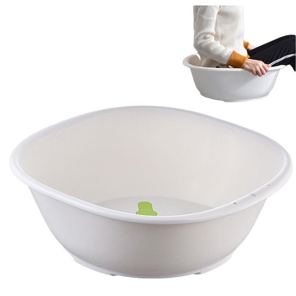 Sitz Bath for Hemorrhoids,Sitz Bath tub,Sits Bath Kit for Women Men,Wider Seating Area, Deeper Bowl (White)