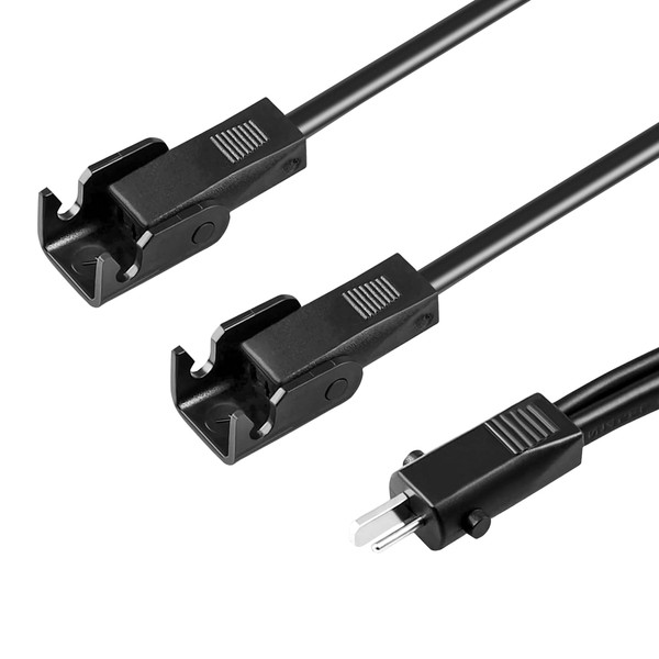 5FT Power Cord for Recliner Chair, Recliner Cable Power Splitter, 2 Pin Splitter Y Cable Replacement Power Supply, 2 Motors to 1 Power Supply for Okin Limoss Lazboy Pride Catnapper Electric Lift Chair