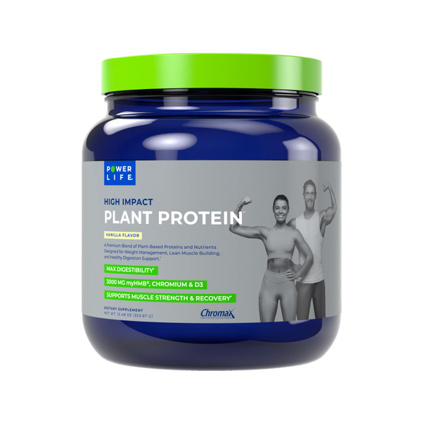 POWERLIFE High Impact Plant Protein Powder with 3000 MG of HMB, Plant-Based, No Sugar Added, Vegan, Keto Friendly, Non-GMO (Vanilla - New Formula) POWERLIFE High Impact Plant Protein Powder with 3000 MG of HMB, Plant-Based, No Sugar Added, Vegan, Keto Friendly, Non-GMO (Vanilla - New Formula)