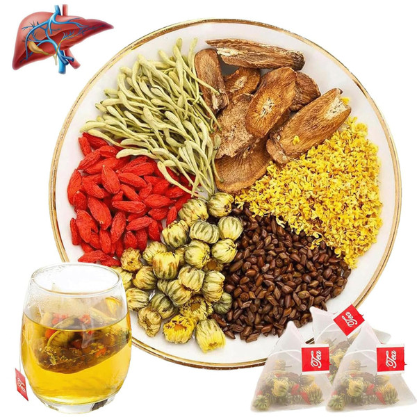 Liver Detox Tea, 30 Pcs Liver Cleanse Detox & Repair Teabag, Dandelion Root Chrysanthemum Wolfberry Tea, Te De Boldo Organico Para El HíGado Graso (30pcs)