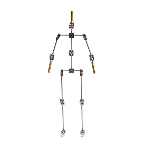 Kihomi Studio Stop Motion Armature Kit - Feet Tie Down DIY Metal Puppet Figure Skeletons Easy Assembly for Animation Character Design & Creative Fun, Perfect for Stop Motion Animation (Silver, 10.6in)