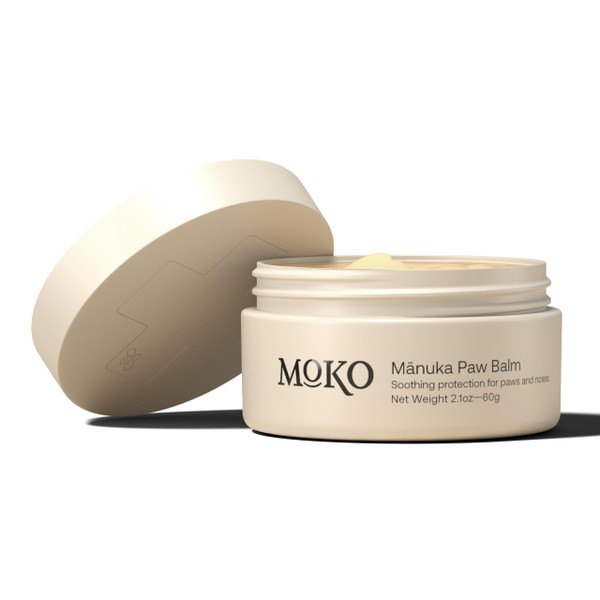 MoKo - Dog Paw Wax 60 g (2.1 oz) - Moisturizing Dog Paw Balm with Manuka Honey - Creates Barrier That Protects and Heals Dry Cracked Paws & Noses - Made with Natural Beeswax
