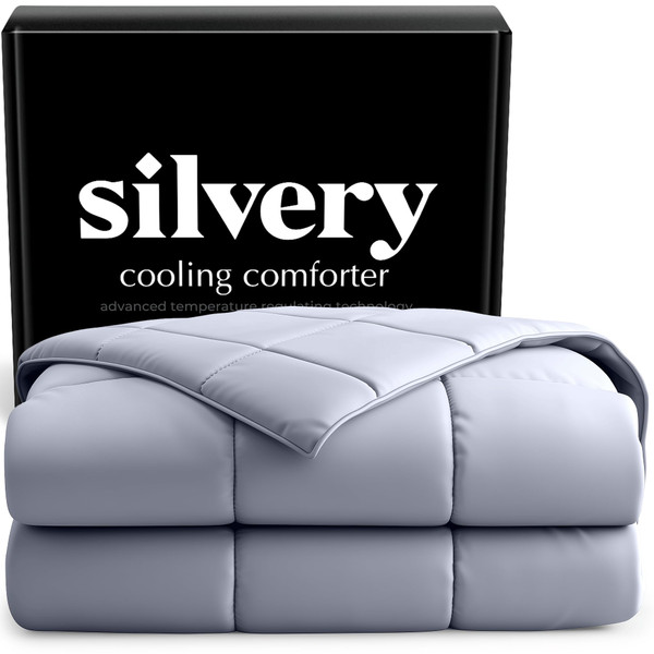 Silvery Silver-Infused Cooling Comforter – Award-Winning Self-Cooling Blanket for Hot Sleepers with Self-Cleaning Silvery Technology™ for Hygienic, Sweat-Free & Cool Sleep