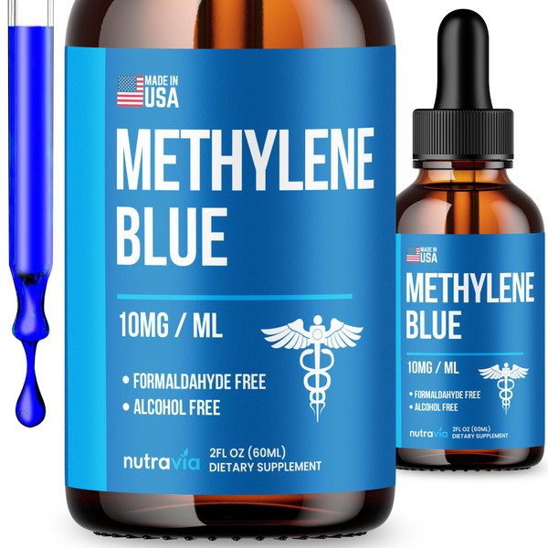 Methylene Blue 99.99% - Official Formula - Methylene Blue Liquid Drops Advanced Strength Formula, Increased Absorption, Methylene Blue Supplement Liquid Powder Compare to Pharmaceutical Grade (2oz) Methylene Blue 99.99% - Official Formula - Methylene Blue Liquid Drops Advanced Strength Formula, Increased Absorption, Methylene Blue Supplement Liquid Powder Compare to Pharmaceutical Grade (2oz)