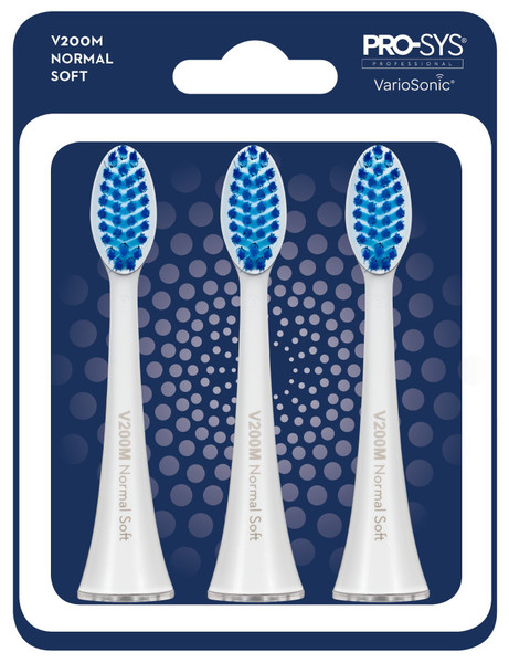 PRO-SYS® VarioSonic® V200M Normal Soft Replacement Heads, Pack of 3. Also fits Burst Brush!