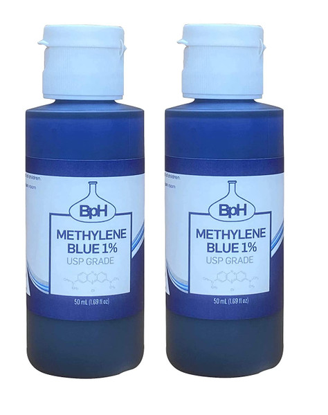 Methylene Blue, 1% USP (Pharmaceutical) Grade: 2×50 mL Twin Pack: 3rd Party Tested Methylene Blue, 1% USP (Pharmaceutical) Grade: 2×50 mL Twin Pack: 3rd Party Tested
