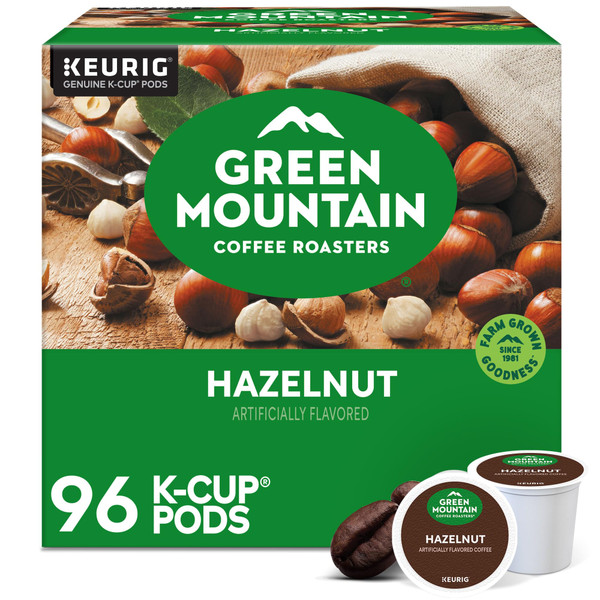 Green Mountain Coffee Roasters Hazelnut Coffee, Keurig Single-Serve K-Cup pods, Light Roast, 96 Count