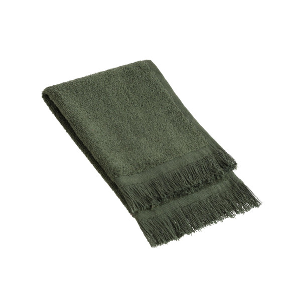 The Holy South - Fringed Reversible Fingertip Hand Towel (Size 11" W x 18" L) Terry Cotton Washcloth Set for Face and Bathroom use. (3, Forest Green) The Holy South - Fringed Reversible Fingertip Hand Towel (Size 11" W x 18" L) Terry Cotton Washcloth Set for Face and Bathroom use. (3, Forest Green)