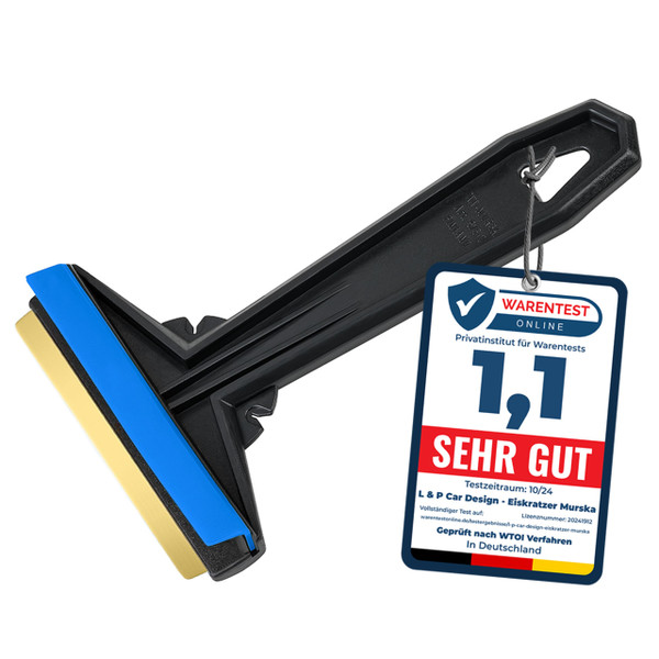 Car Ice Scraper Brass Blade - Fast, Effortless, efficient & Easy - Brass Ice Scrapers for Car Windshield Ice Scraper - Brass Ice Scraper for Car - Original Murska from Europe - Winter A054 Black Blue