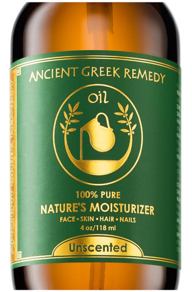 Ancient Greek Remedy Face Oil for Dry Skin - Organic Unscented Anti-Aging Facial Serum - Jojoba, Rosehip, Almond, Olive, Vitamin E - Fast Absorbing Hydrating Body Moisturizer for Women & Men 4 oz