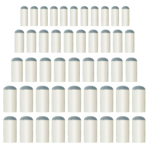 ABOAT 50 Pieces 4 Sizes Pool Cue Tips Slip-On Billiard Cue Tips Replacement, 9 mm, 10 mm, 12 mm, 13 mm