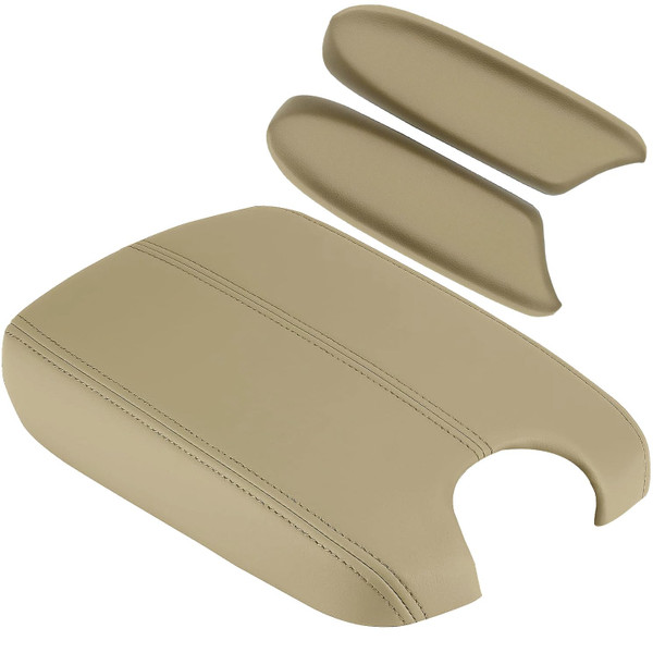FULGURALSNAIL Compatible with Center Console Lid Armrest Honda Accord Replacement Cover 2008 2009 2010 2011 2012 Center Console Cover (Beige(Center & Front))