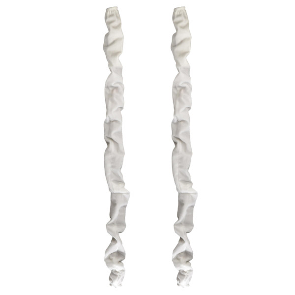 Chandelier Fabric Cord Cover 2 Pack Cream White Chandelier Chain Cover 70.8 inches Brushed Polyester Fabric Chain Sleeve Cord Hider Cable Management (None Touch Fastener)