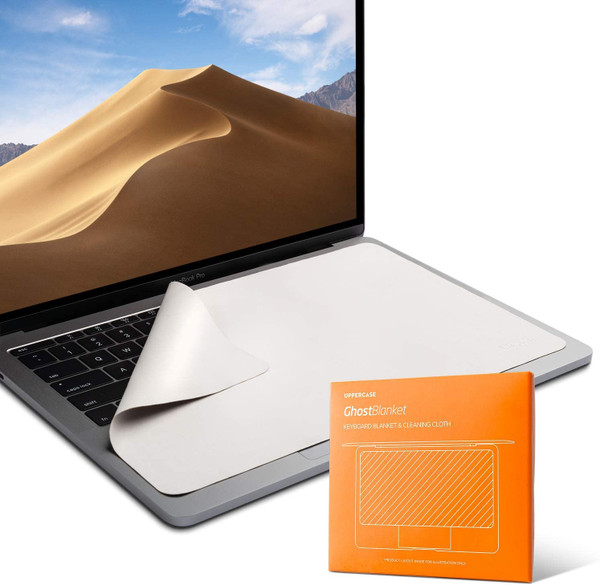 UPPERCASE GhostBlanket Screen Keyboard Imprint Protection Microfiber Liner and Cleaning Cloth 13" Compatible with MacBook Pro 13" 14" and MacBook Air 13" 15"