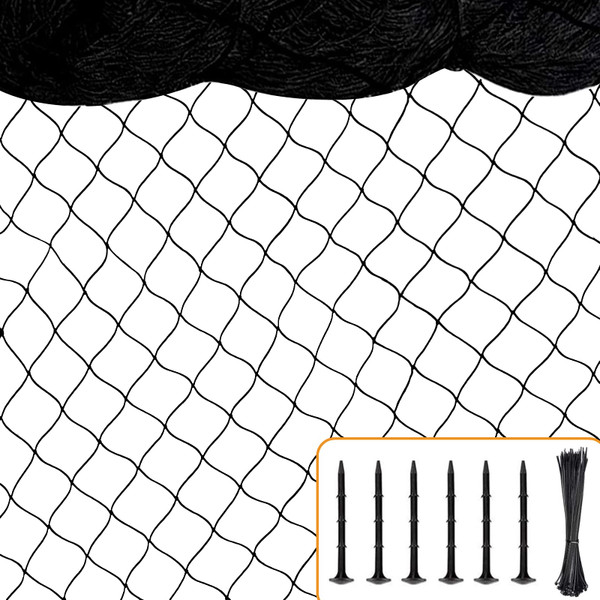 BSTPCOO Bird Netting 50'x50' with 1" Square Mesh Bird Net Garden Nettings for Chicken Coop Roof, Poultry Netting Heavy Duty Nylon Net Aviary Nettings Deer Fence Hawk nets for Chicken Run