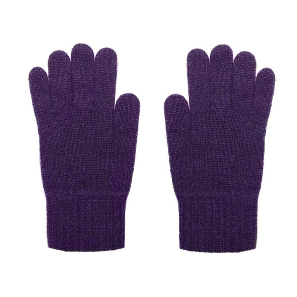 Womens Cashmere Gloves, Made In Scotland, 100% Cashmere (Purple)
